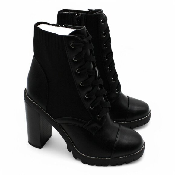 Pilas Womens Faux Leather Lace-up Booties - Picture 3 of 7